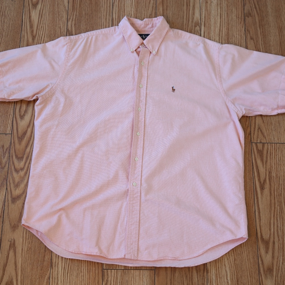 Pink Ralph Lauren Short Sleeve Button Up